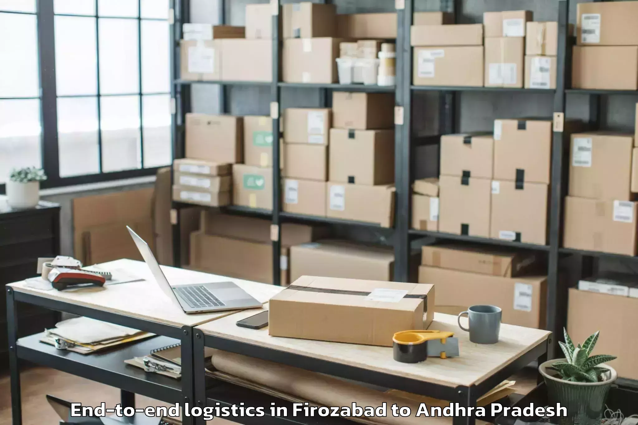 Top Firozabad to Avanigadda End To End Logistics Available